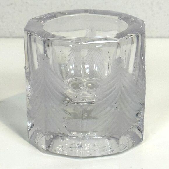 Studio Nova Clear Glass Christmas Tree Votive Candle Holder - Picture 1 of 6